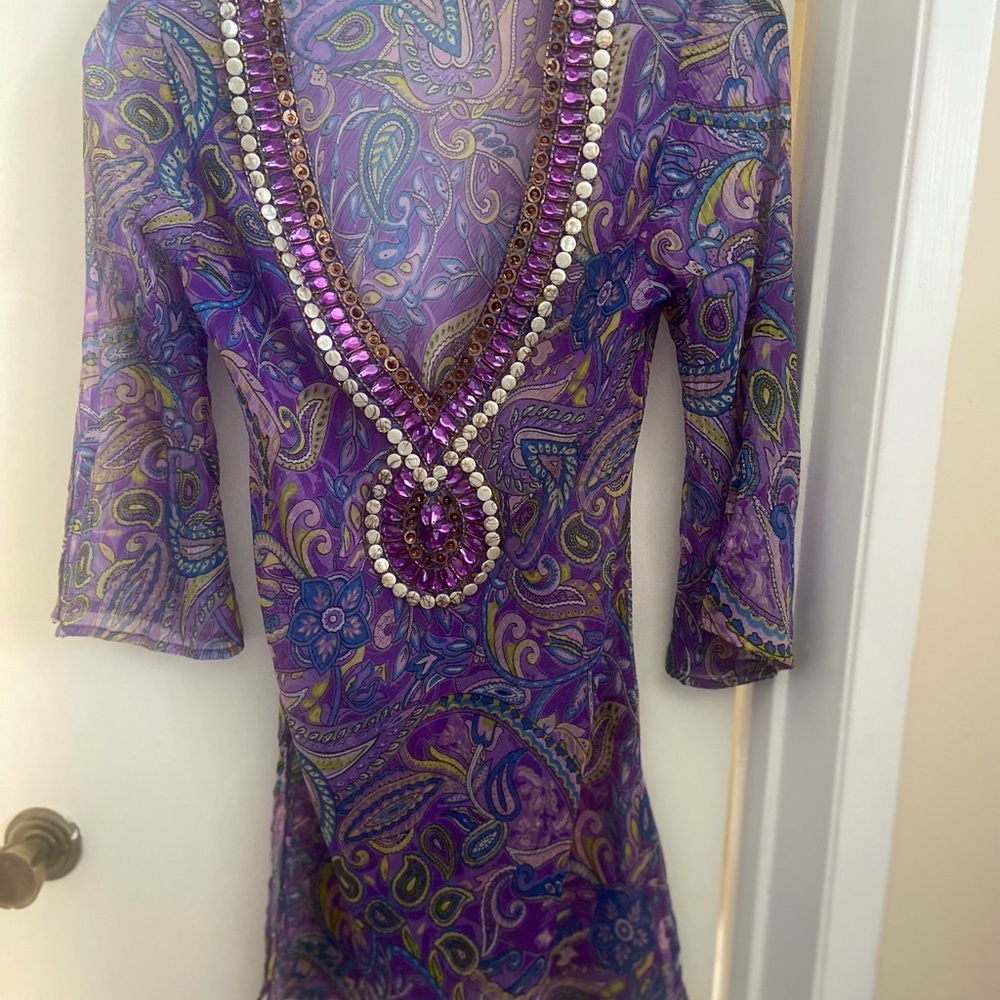 Bundle of 2 Tunic tops with beads and stone